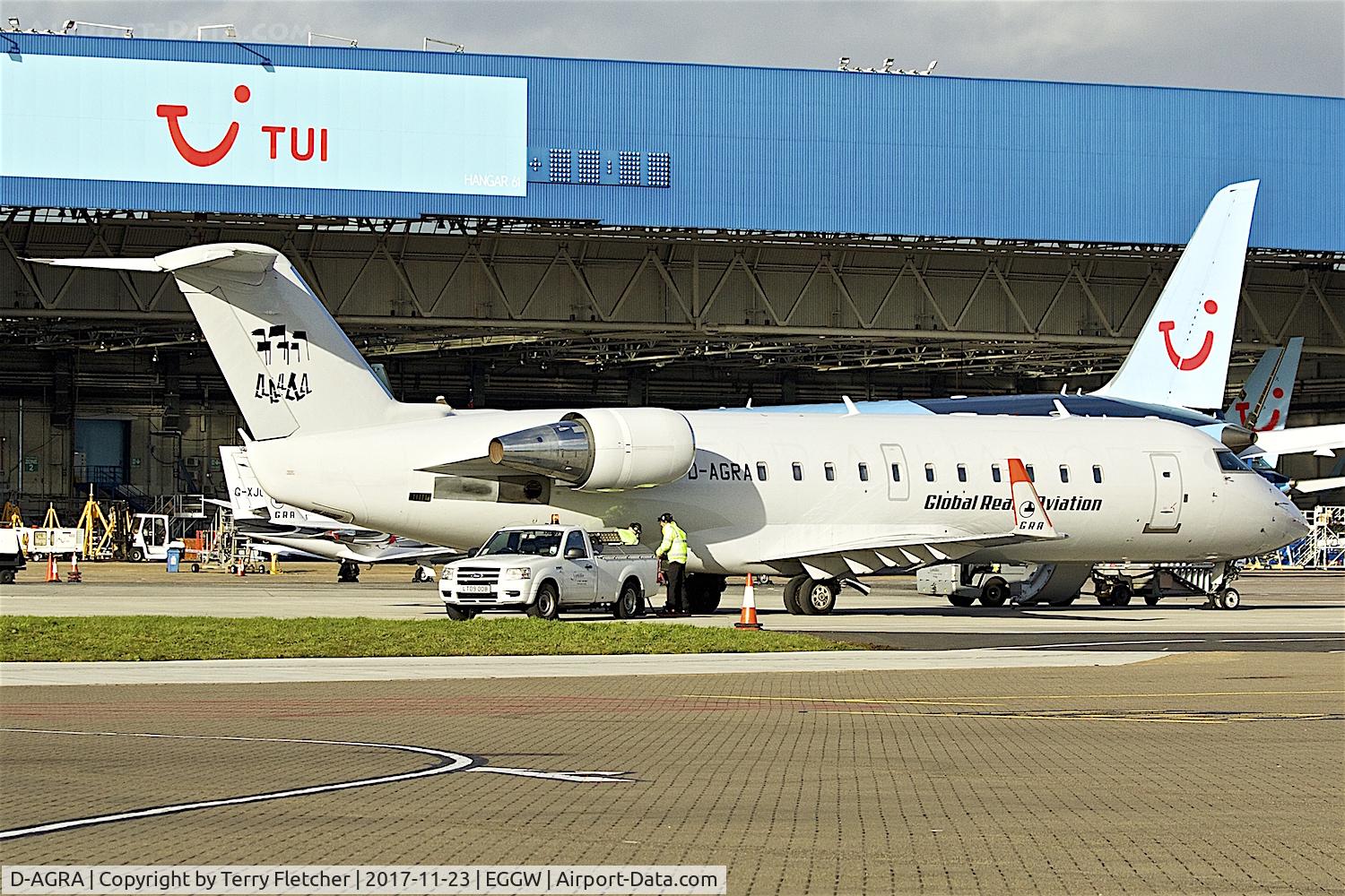 D-AGRA, 2000 Canadair CRJ-200LR (CL-600-2B19) C/N 7384, At London Luton