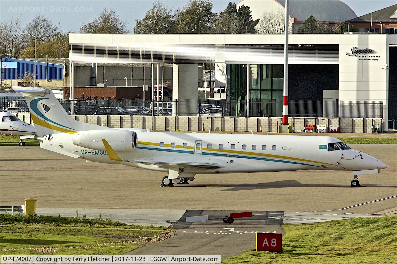 UP-EM007, 2012 Embraer EMB-135BJ Legacy 650 C/N 14501146, At London Luton