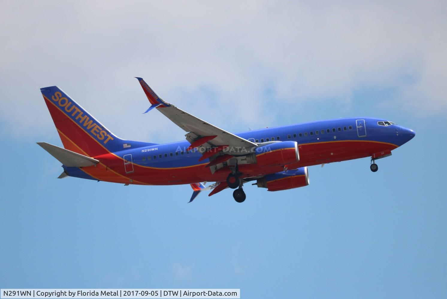 N291WN, 2007 Boeing 737-7H4 C/N 32539, Southwest
