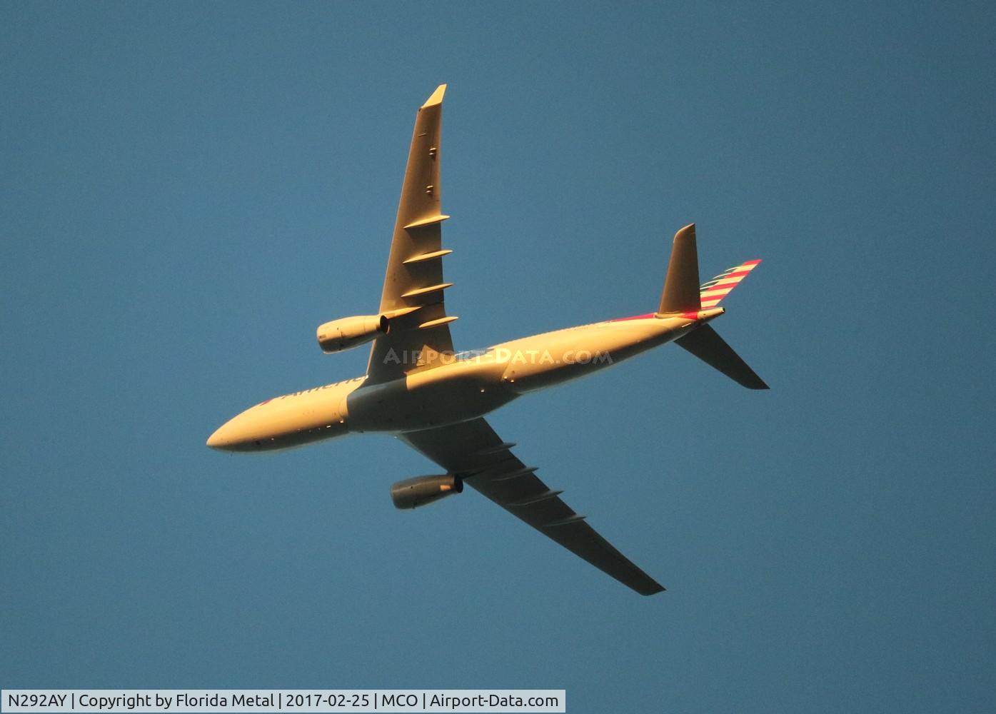 N292AY, 2014 Airbus A330-243 C/N 1512, American A330-200 departing over Orlando Exec