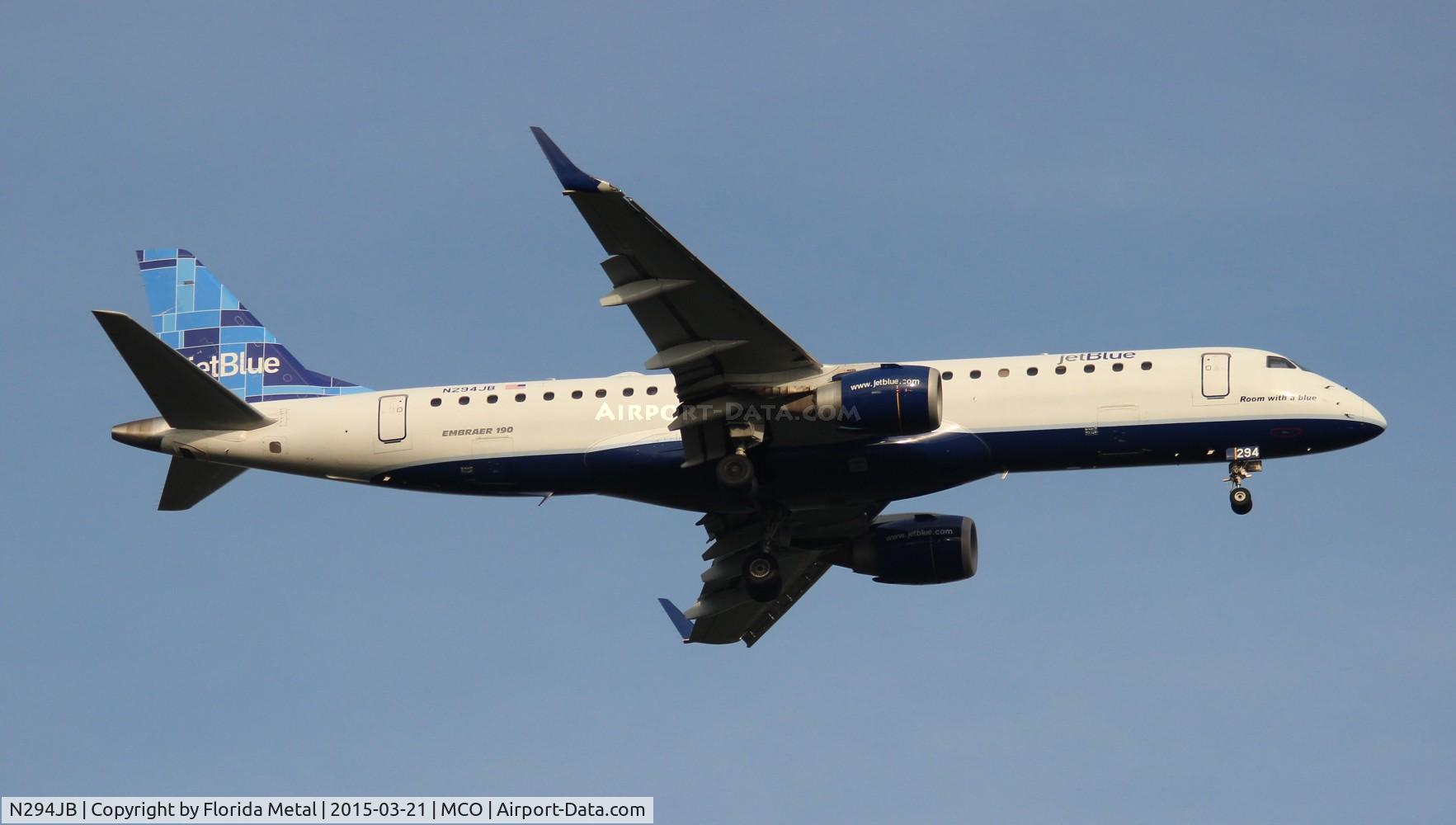 N294JB, 2008 Embraer ERJ-190-100 IGW 190AR C/N 19000185, Jet Blue