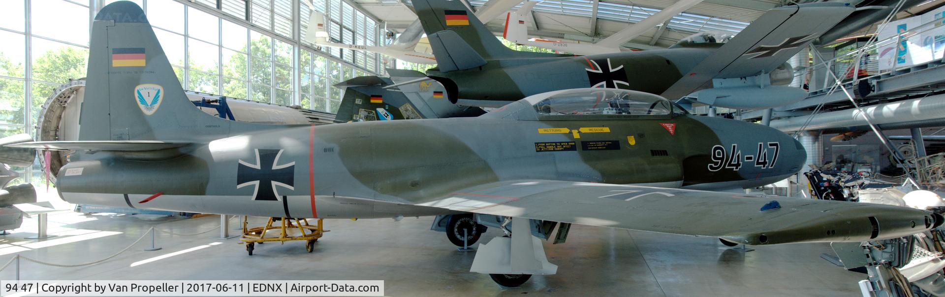 94 47, Lockheed T-33A Shooting Star C/N 580-8967, Lockheed T-33A of the Luftwaffe displayed in the Deutsches Museum Flugwerft at Oberschleißheim, Germany