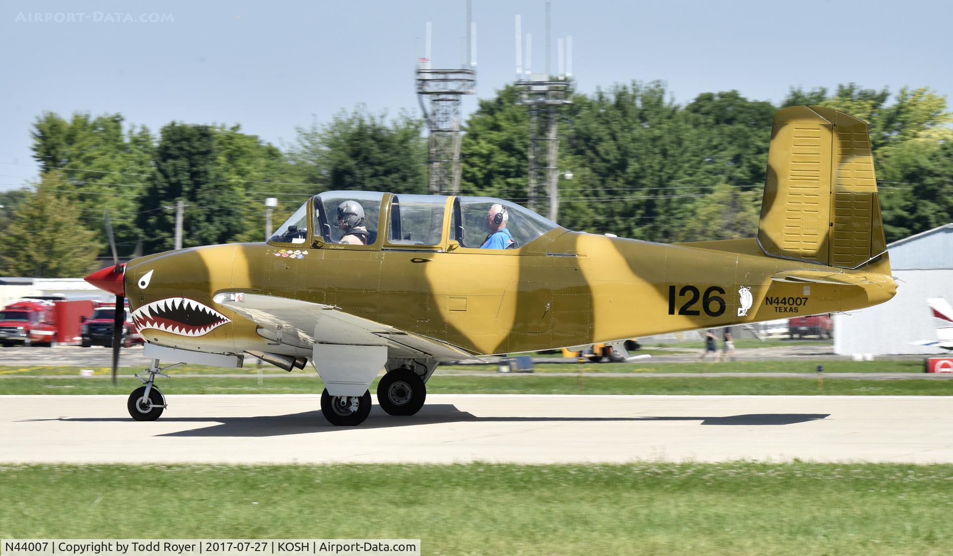 N44007, 1953 Beech T-34A (A45) Mentor Mentor C/N G-126, Airventure 2017
