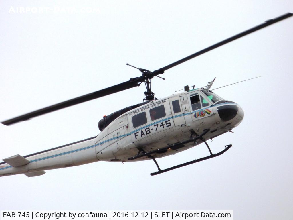 FAB-745, 1969 Bell UH-1H-BF Iroquois C/N 11610, Arriving to El Trompillo