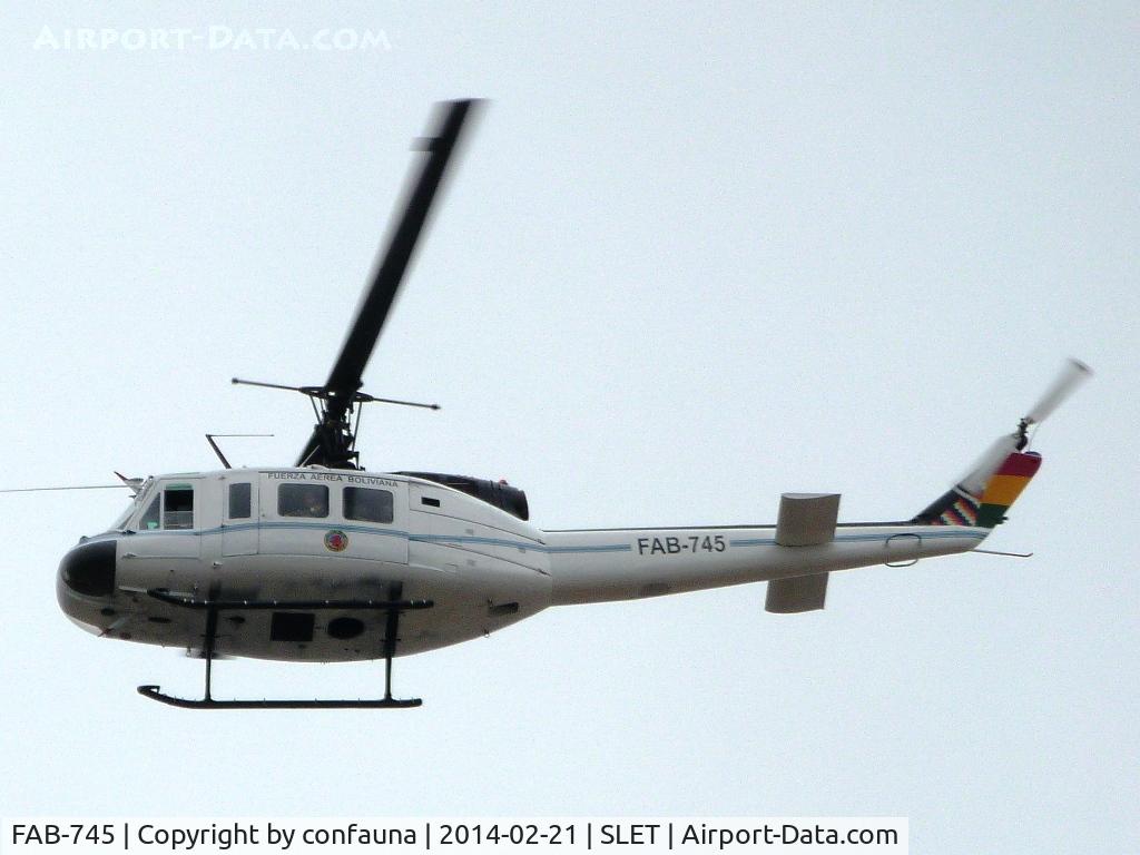 FAB-745, 1969 Bell UH-1H-BF Iroquois C/N 11610, Arriving to El Trompillo