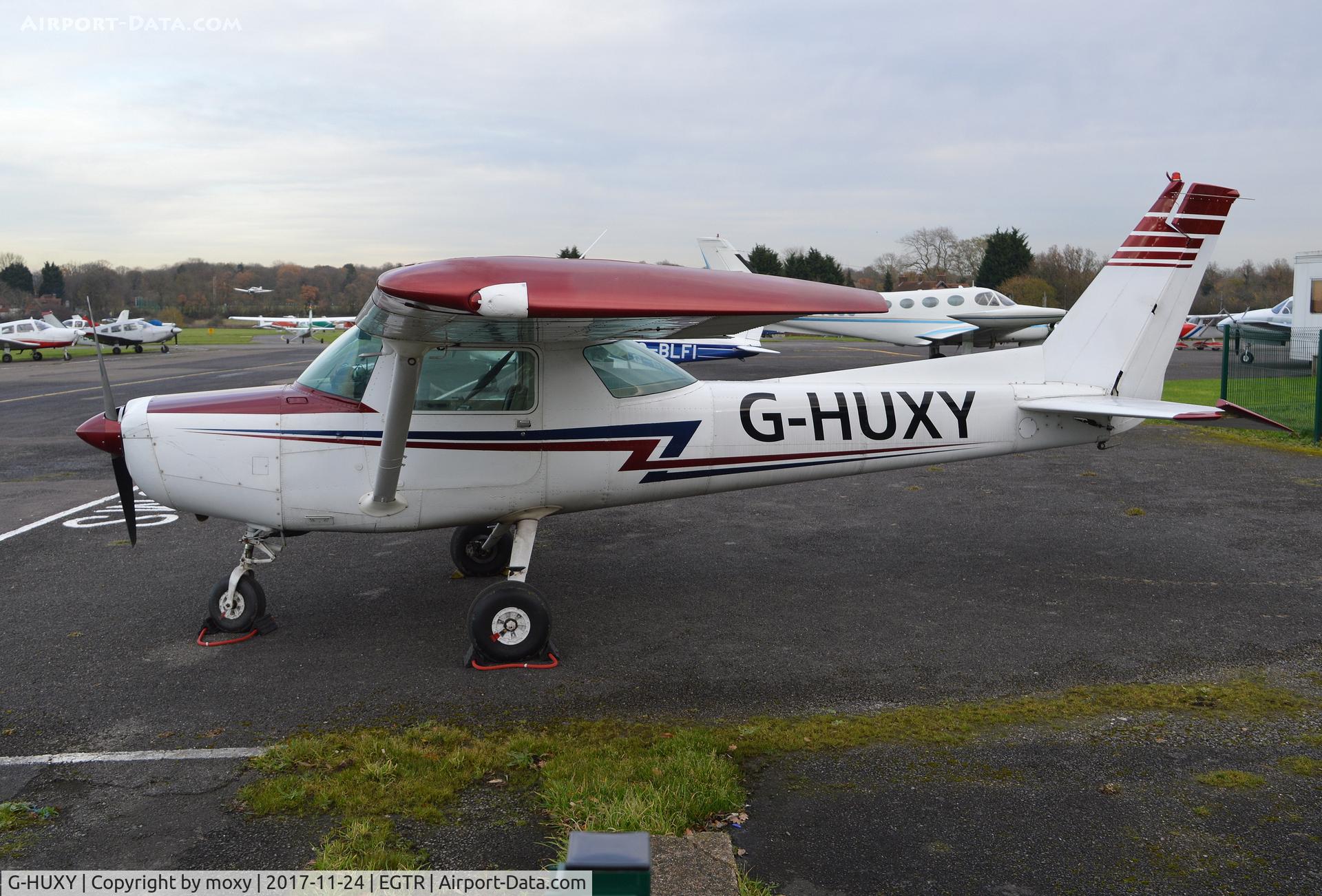 G-HUXY, 1979 Cessna 152 C/N 152-82328, Cessna 152 at Elstree. Ex 9H-AFV