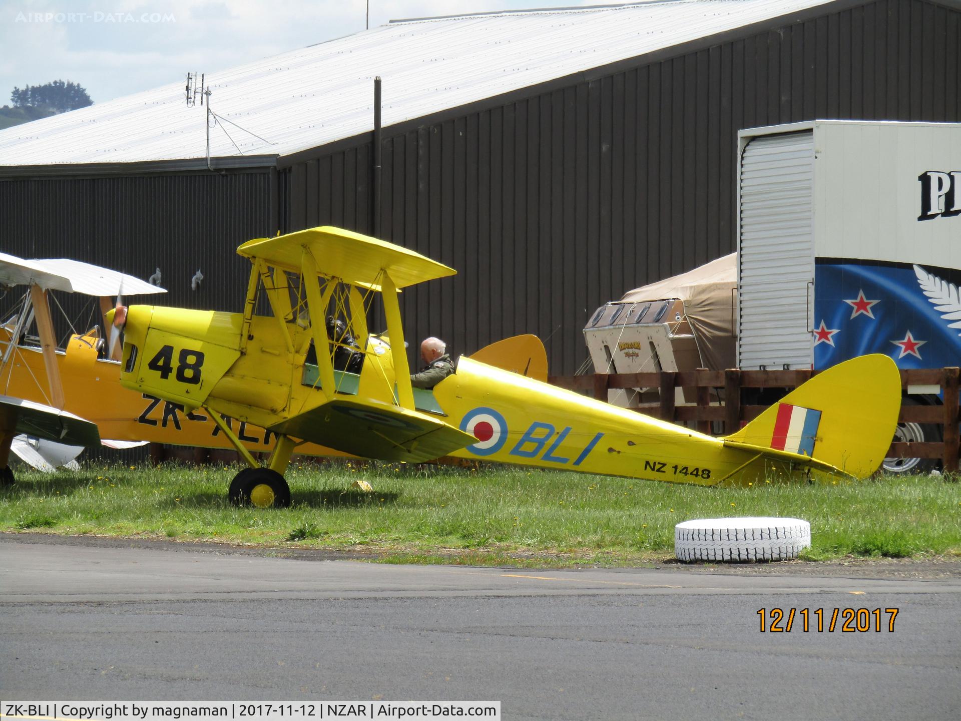 ZK-BLI, De Havilland New Zealand DH-82A Tiger Moth C/N DHNZ128, one of four out today