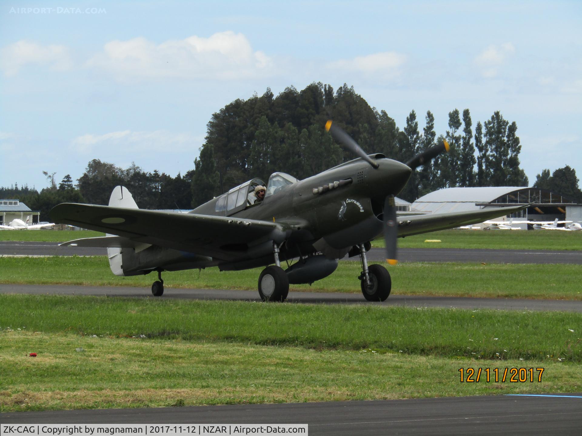 ZK-CAG, 1943 Curtiss P-40N Warhawk C/N 28492, apres display