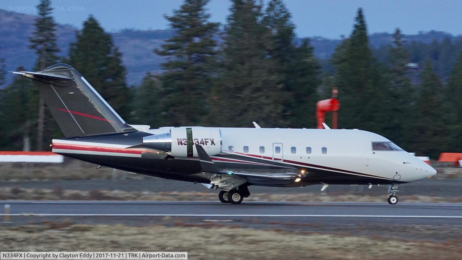 N334FX, 2004 Bombardier Challenger 604 (CL-600-2B16) C/N 5586, Truckee Airport 2017.