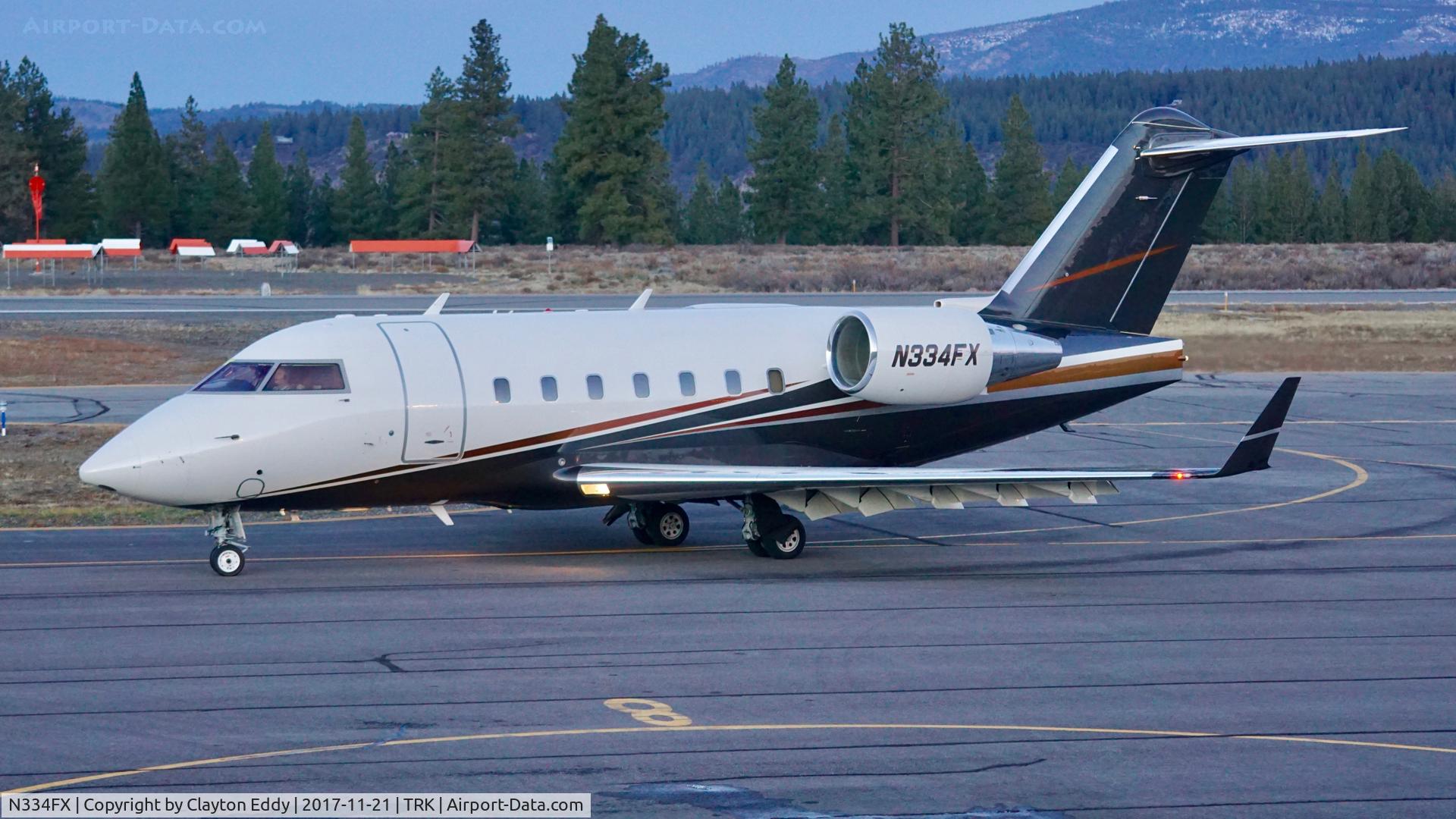 N334FX, 2004 Bombardier Challenger 604 (CL-600-2B16) C/N 5586, Truckee Airport 2017.