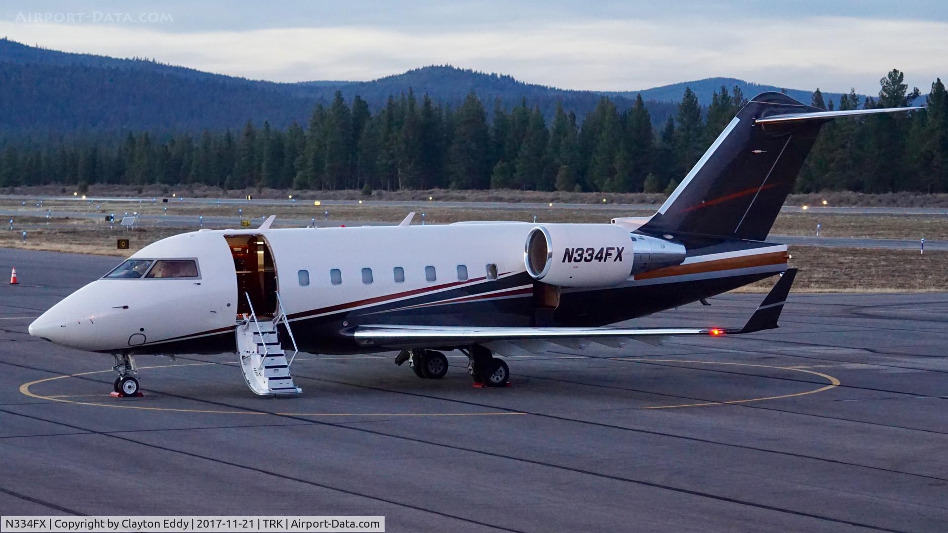 N334FX, 2004 Bombardier Challenger 604 (CL-600-2B16) C/N 5586, Truckee Airport 2017.