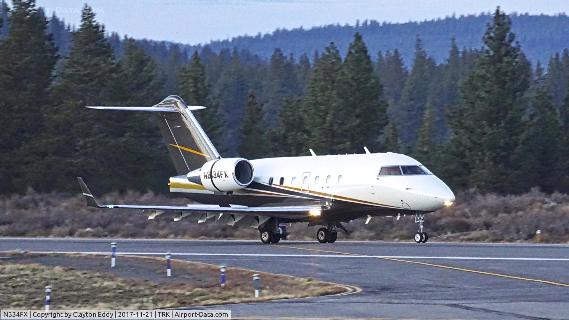 N334FX, 2004 Bombardier Challenger 604 (CL-600-2B16) C/N 5586, Truckee Airport 2017.