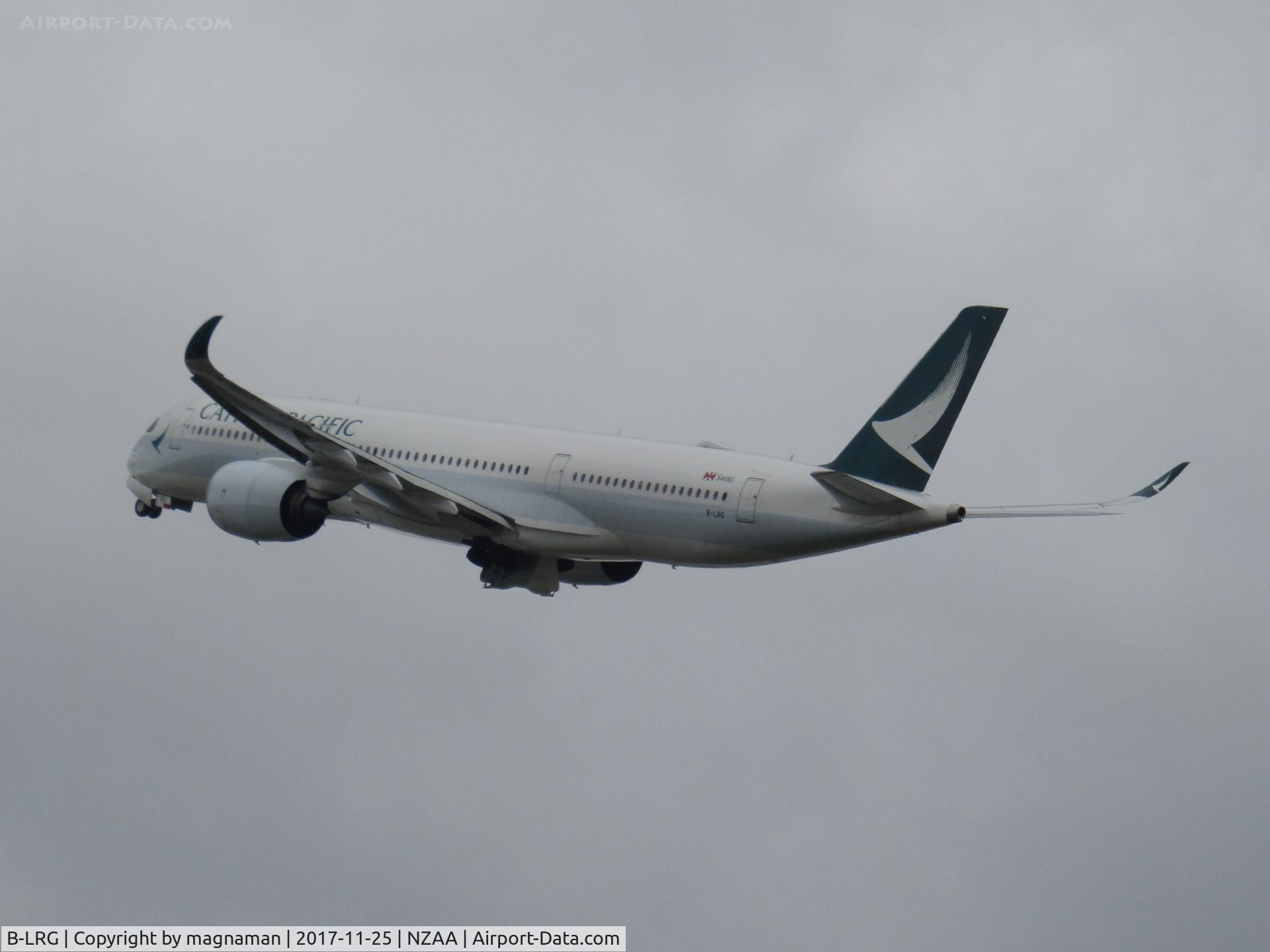 B-LRG, 2016 Airbus A350-941 C/N 053, off from auckland