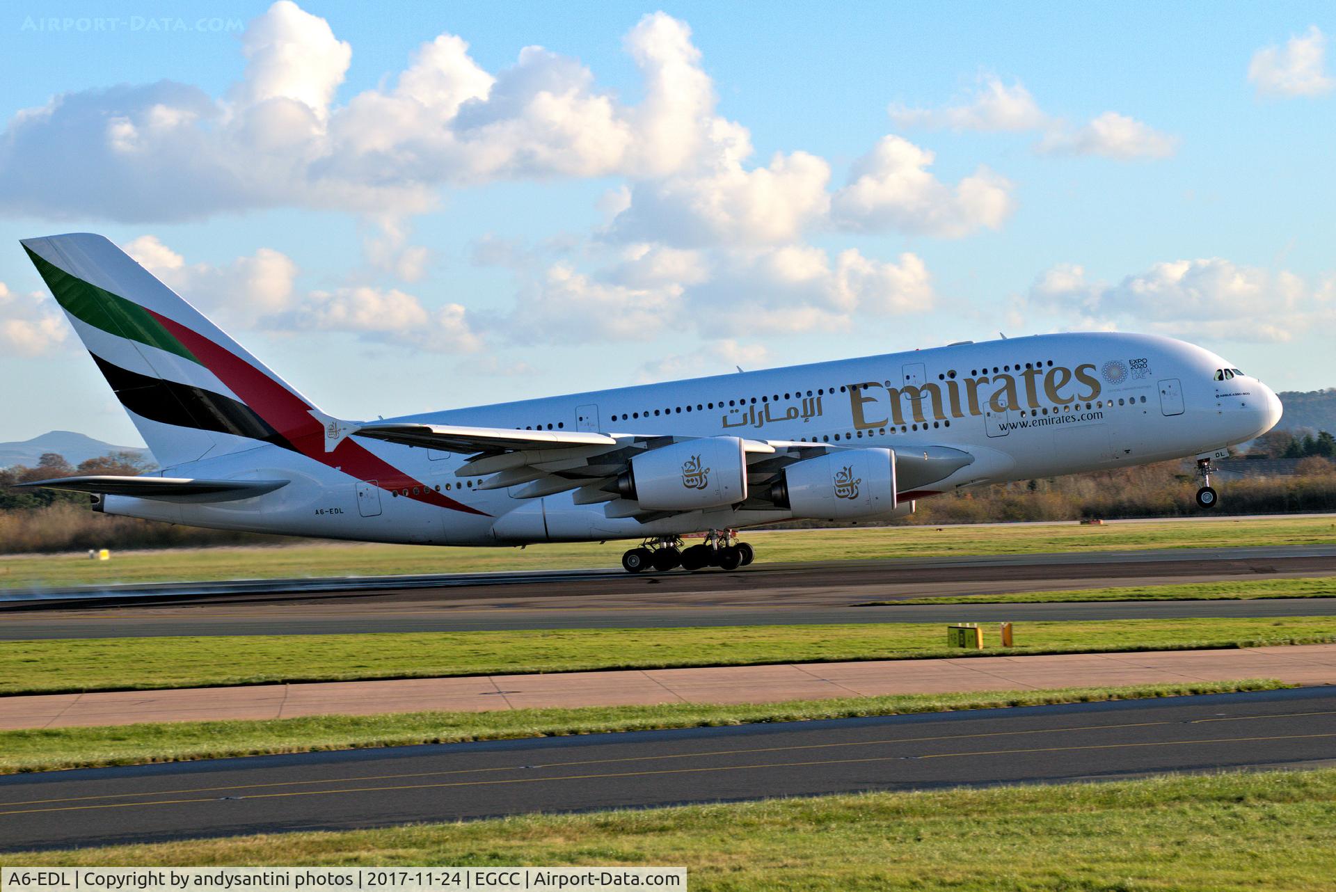 A6-EDL, 2010 Airbus A380-861 C/N 046, just taken off.