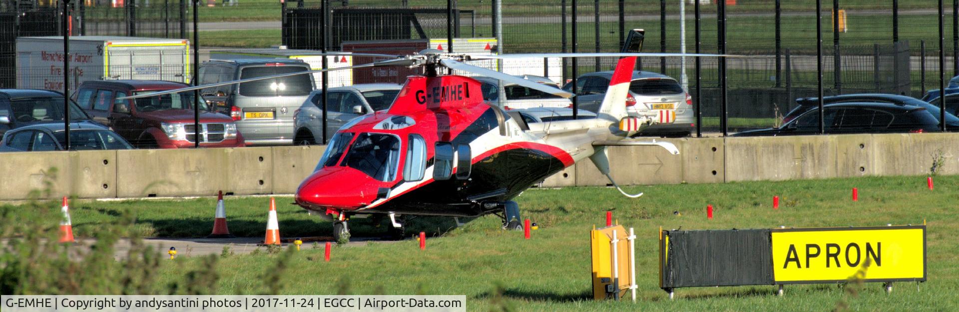G-EMHE, 2011 Agusta A-109S Grand C/N 22182, parked up on the [FBO-exc-ramp]