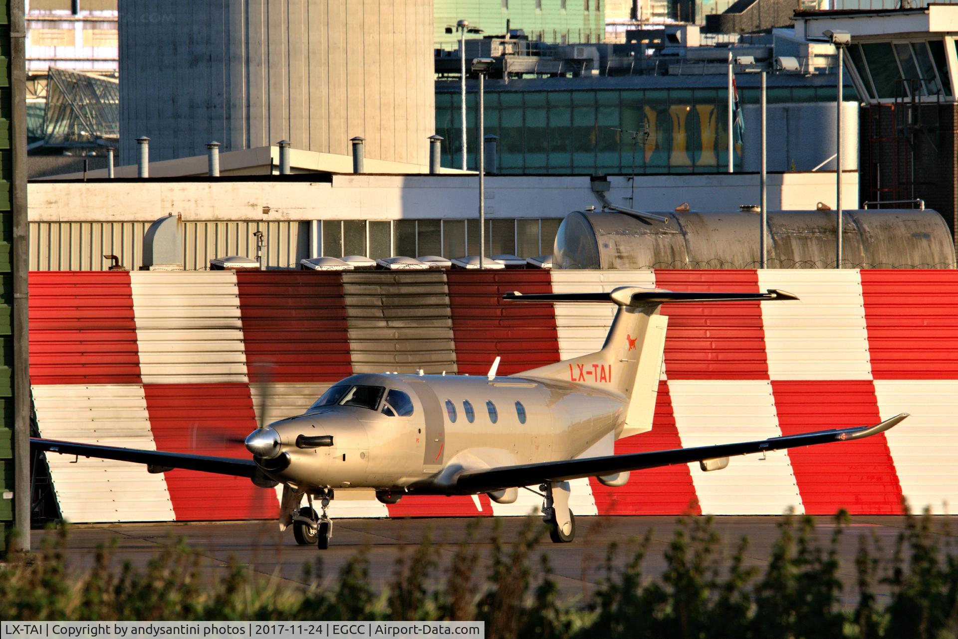 LX-TAI, 2008 Pilatus PC-12/47E C/N 1008, on the [FBO exc ramp]