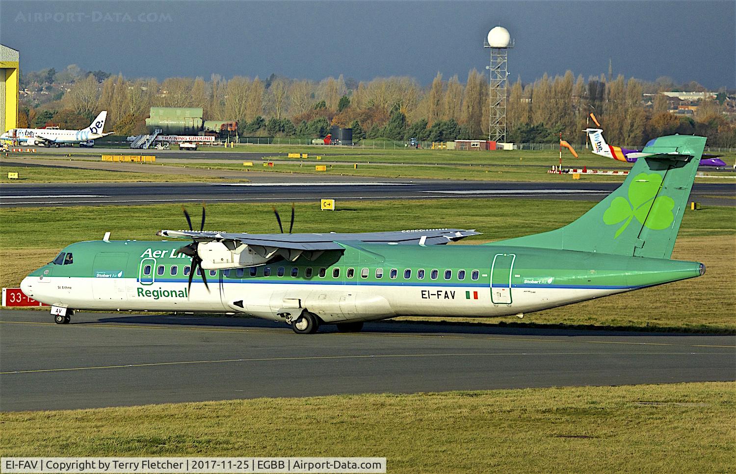 EI-FAV, 2013 ATR 72-600 (72-212A) C/N 1105, At Birmingham International Airport , UK