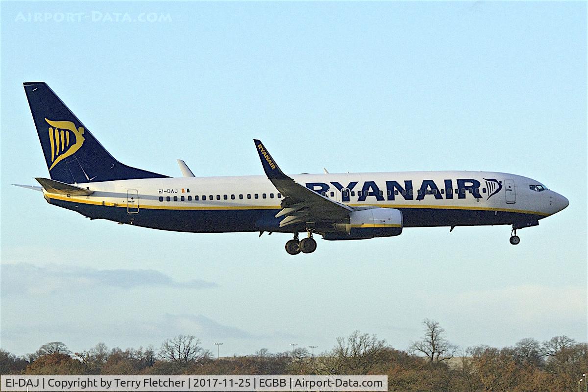 EI-DAJ, 2003 Boeing 737-8AS C/N 33548, At Birmingham International Airport , UK