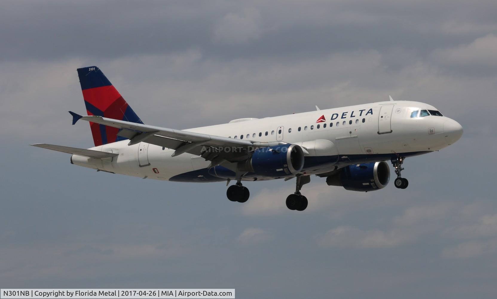 N301NB, 1999 Airbus A319-114 C/N 1058, Delta