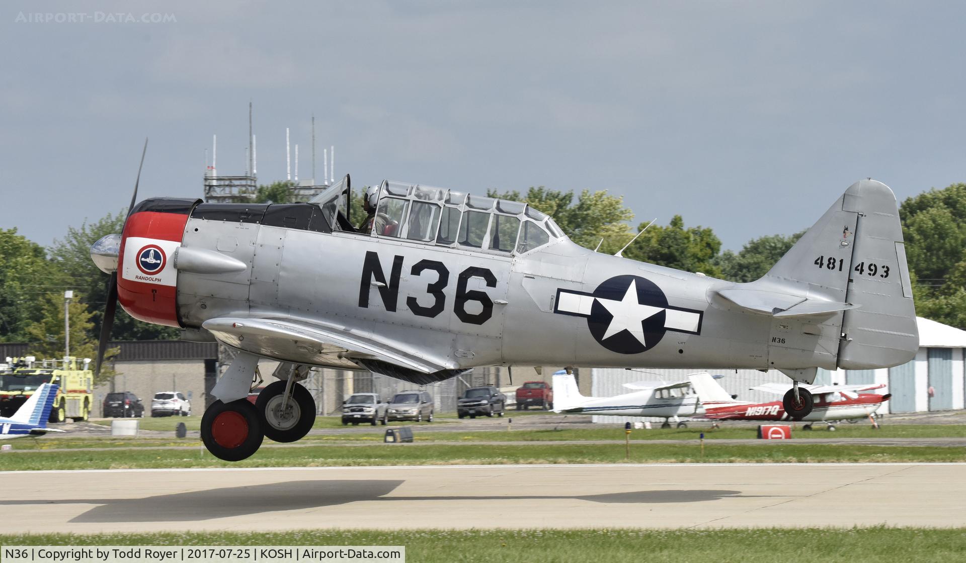 N36, 1944 North American AT-6F Texan C/N 121-42765, Airventure 2017