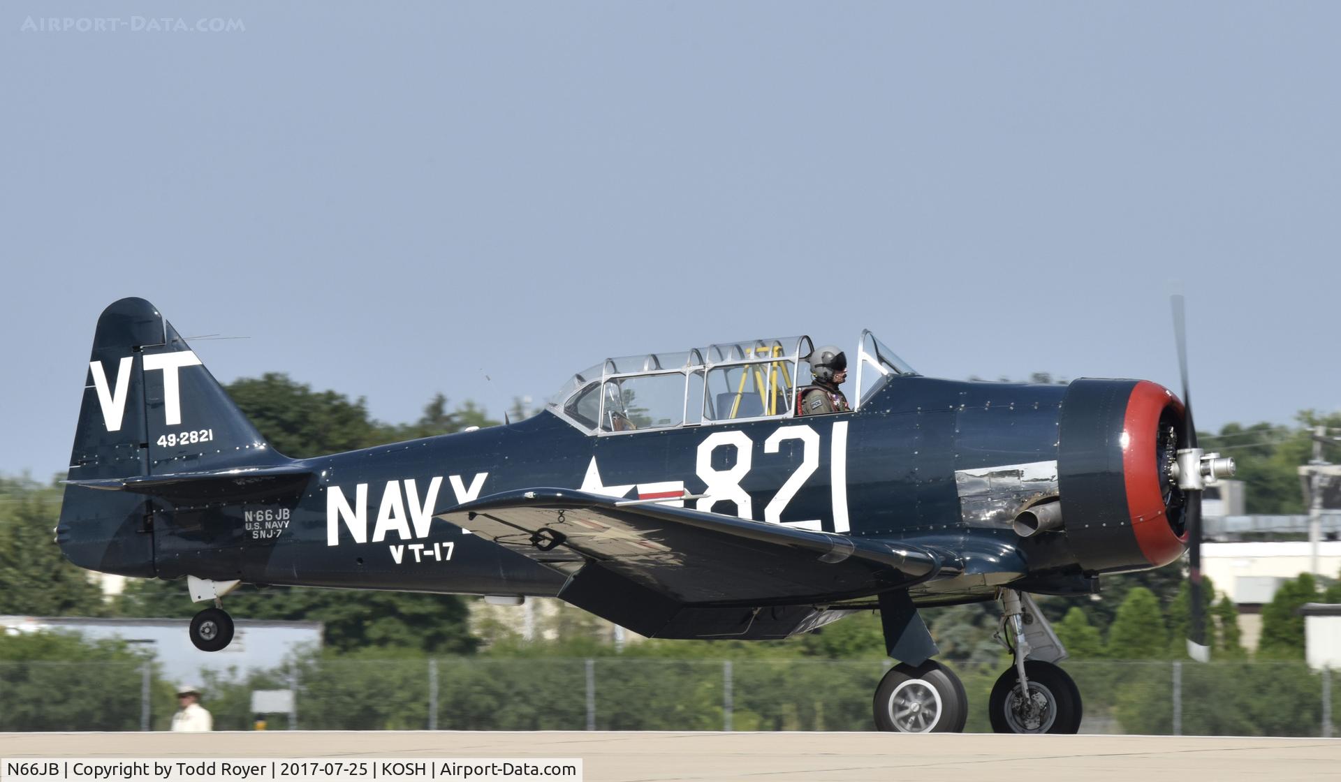 N66JB, 1949 North American T-6G Texan C/N 168-19, Airventure 2017