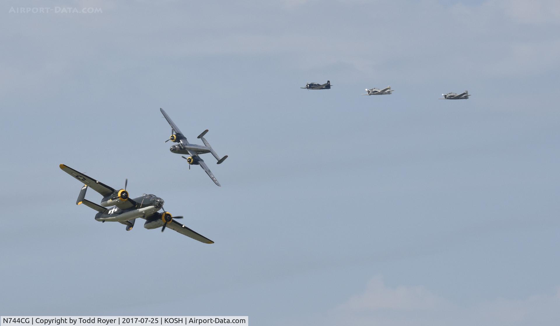 N744CG, 1944 North American B-25N Mitchell C/N 108-32141, Airventure 2017