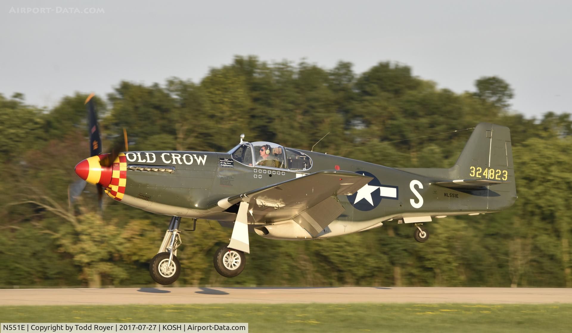 N551E, 1943 North American P-51B-1NA Mustang C/N 102-24700, Airventure 2017