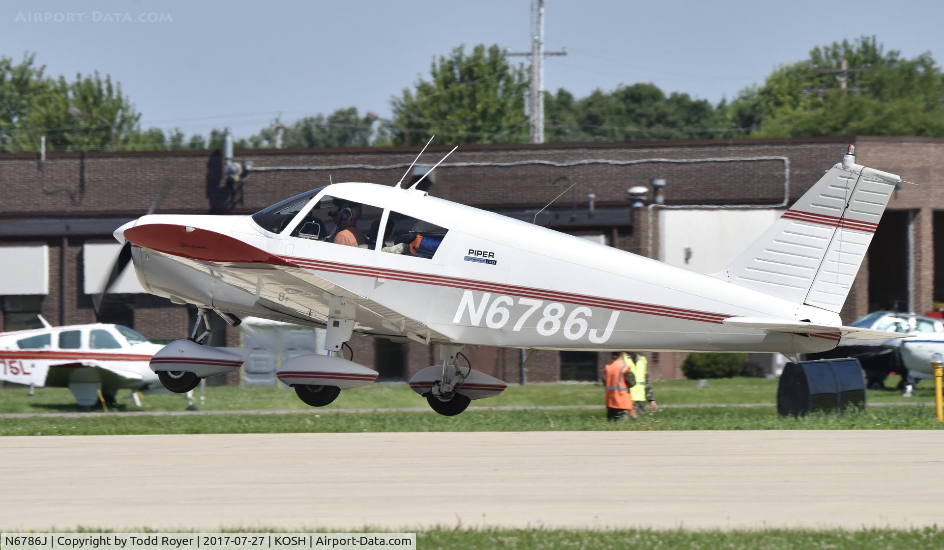 N6786J, 1968 Piper PA-28-140 Cherokee C/N 28-24514, Airventure 2017