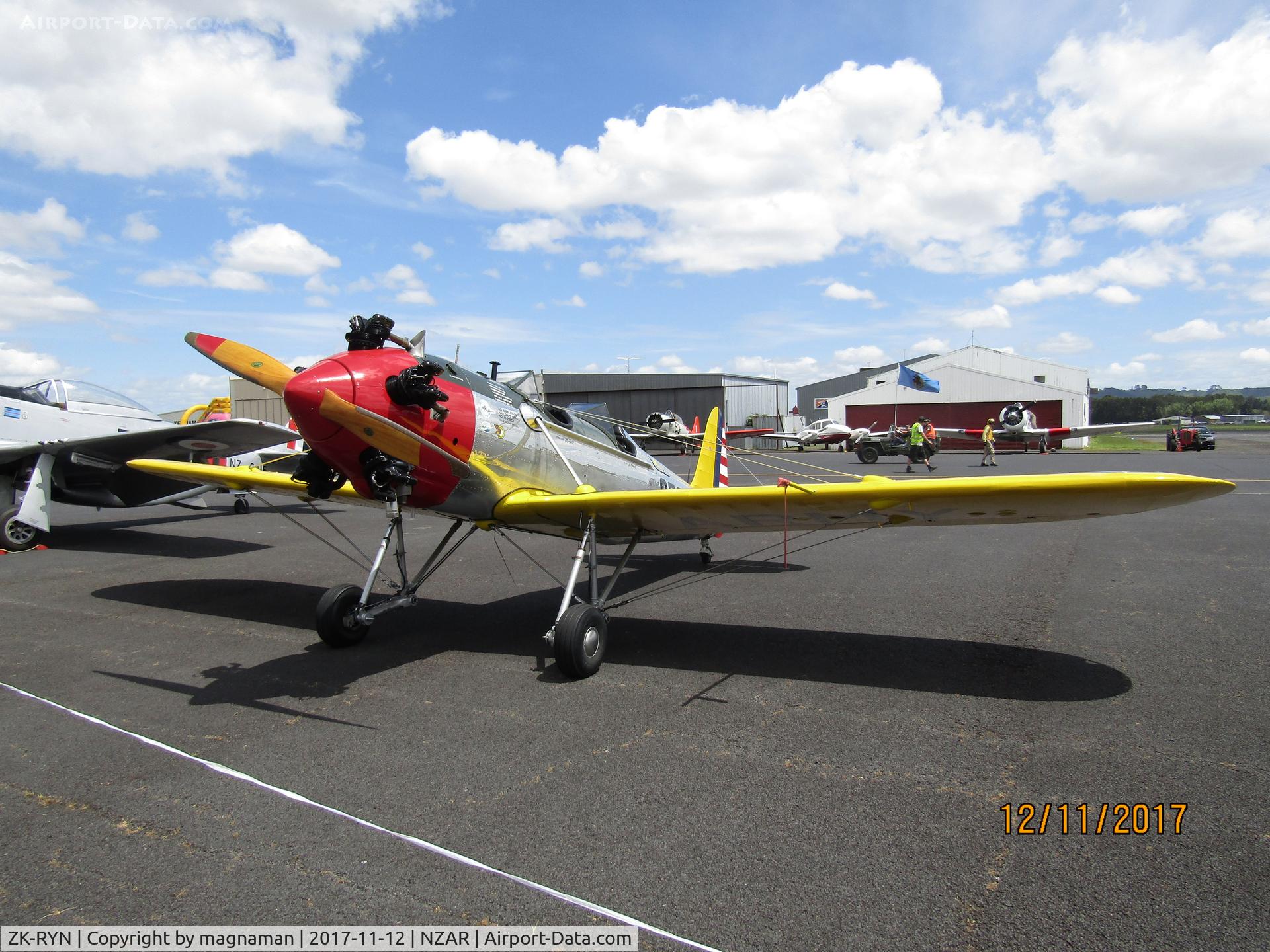 ZK-RYN, 1942 Ryan PT-22 Recruit (ST3KR) C/N 2062, enjoying the spring sun