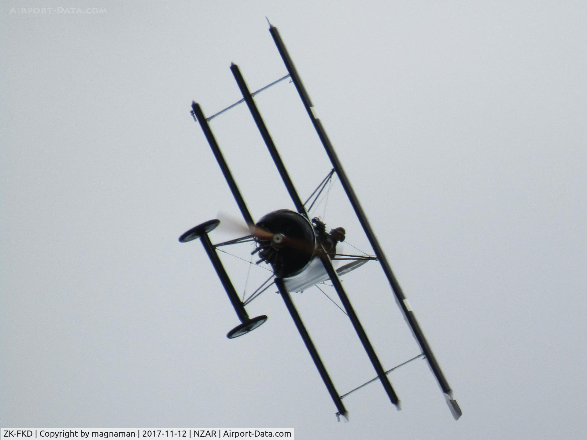 ZK-FKD, Fokker Dr-1 Triplane Replica C/N CAS 02, that's 3 wings