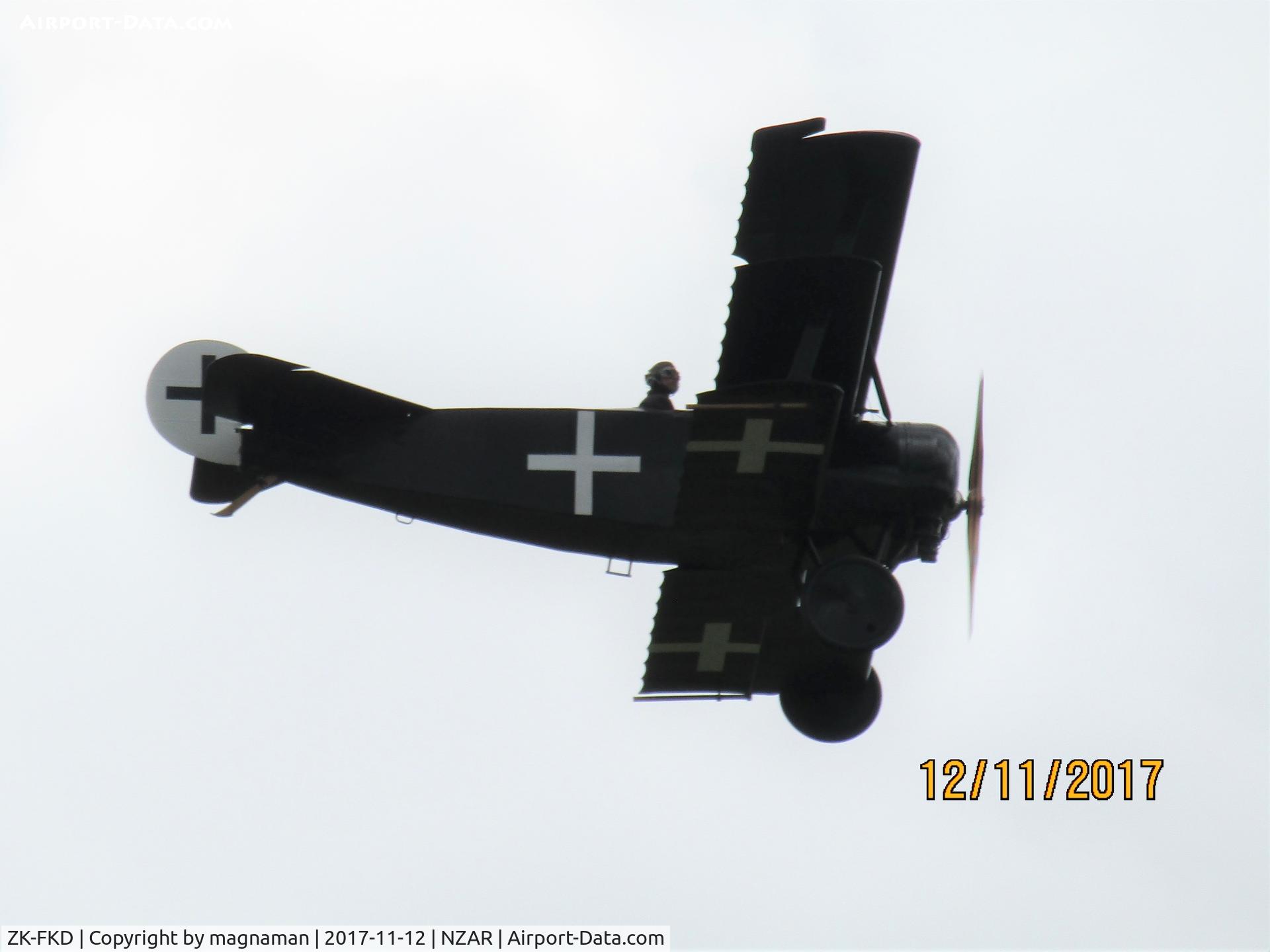 ZK-FKD, Fokker Dr-1 Triplane Replica C/N CAS 02, cool flying