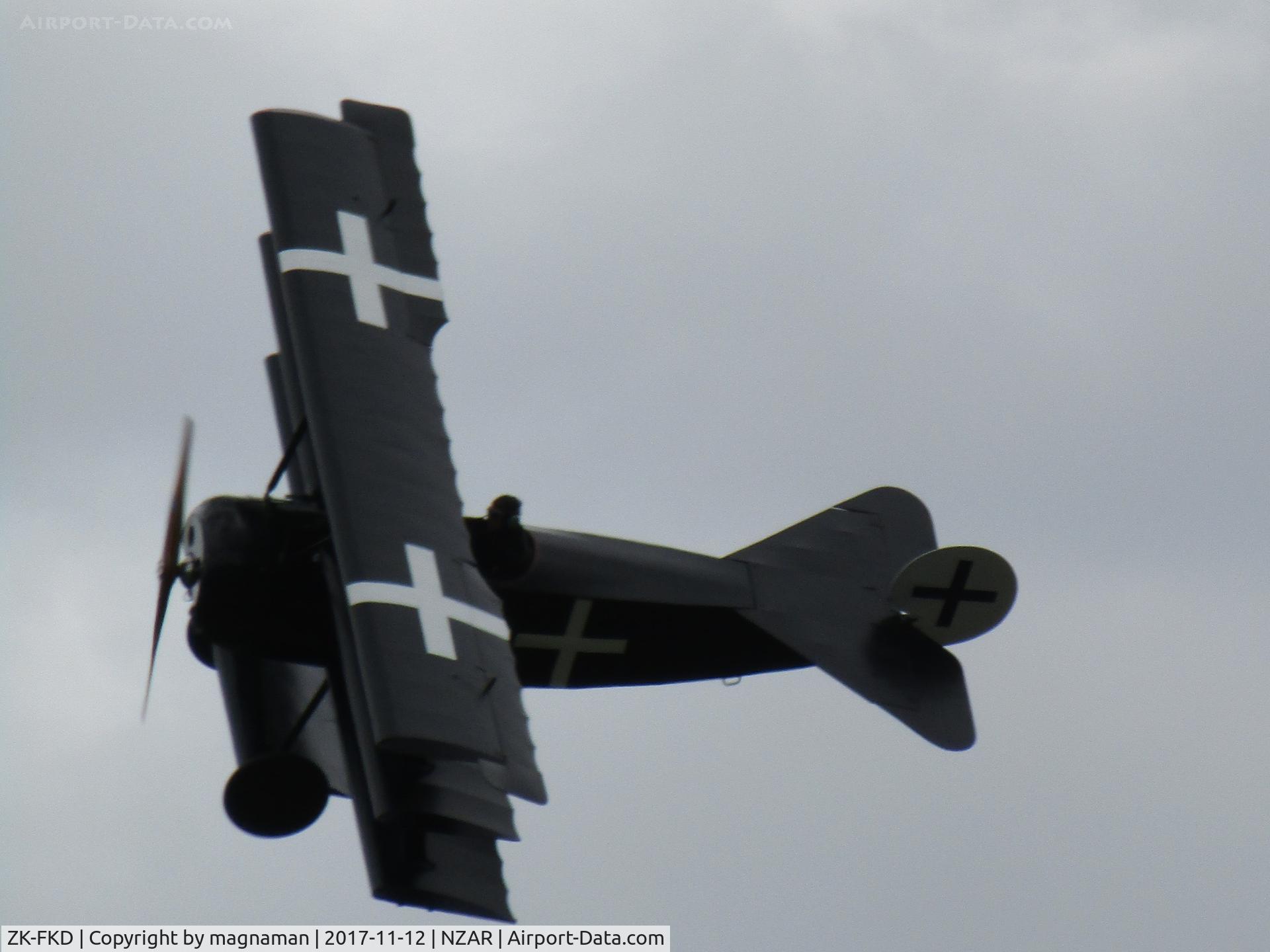 ZK-FKD, Fokker Dr-1 Triplane Replica C/N CAS 02, love it