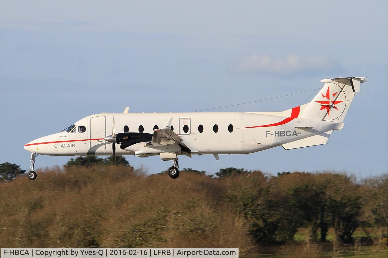 F-HBCA, 1995 Beech 1900D C/N UE-188, Beech 1900D, On final rwy 25L, Brest-Bretagne airport (LFRB-BES)