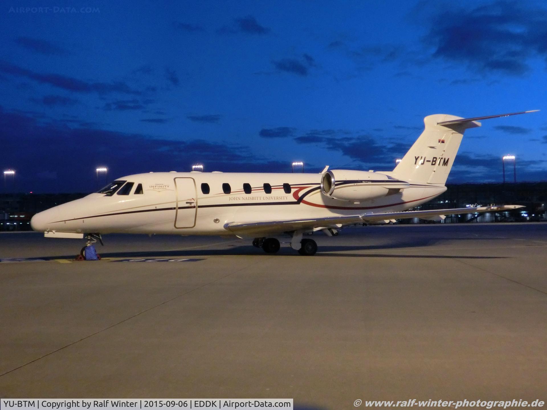 YU-BTM, 1997 Cessna 650 Citation VII C/N 650-7080, Cessna 650 Citation 7 - Infinity Aviation - 650-7080 - YU-BTM - 06.09.2015 - CGN