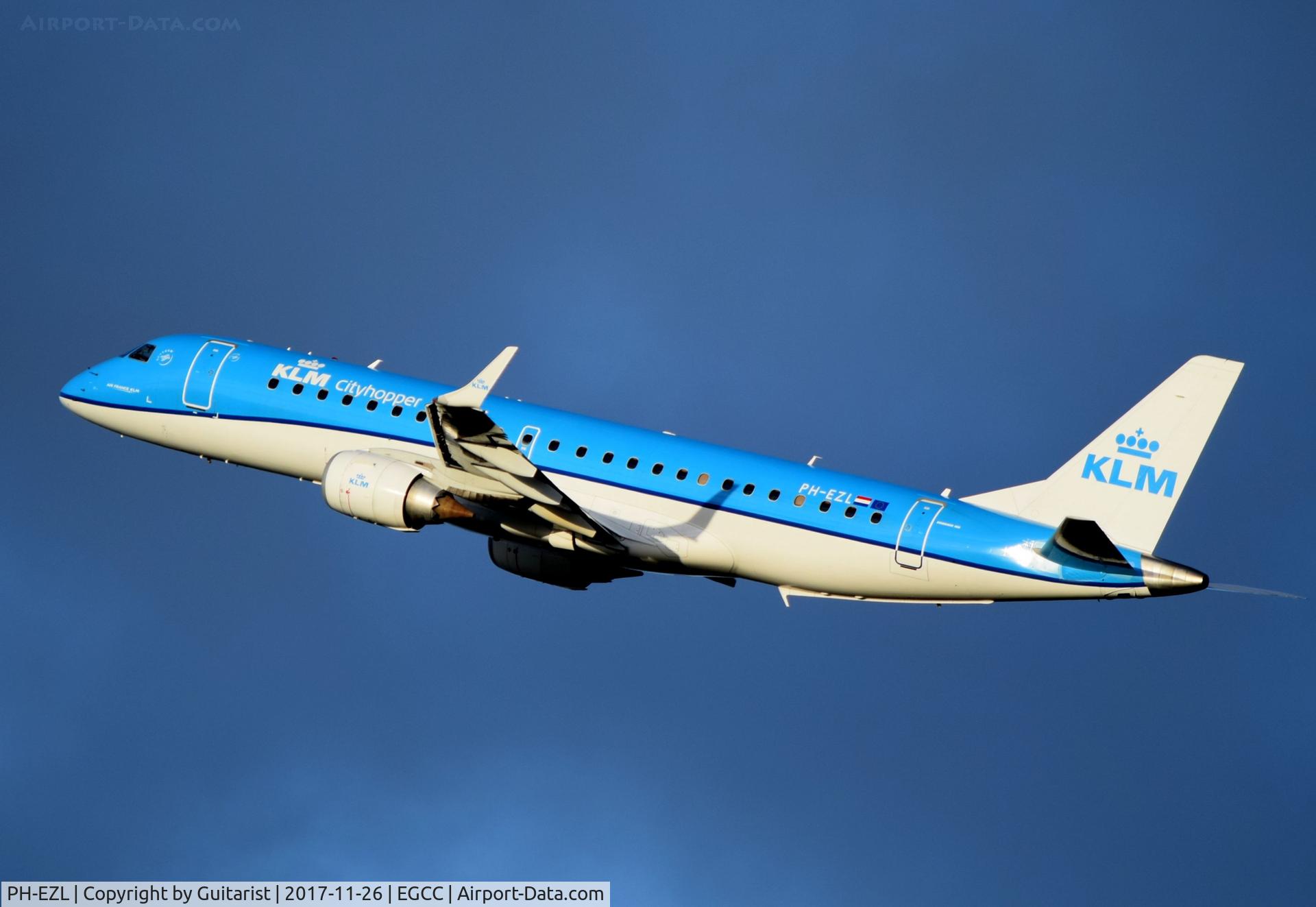 PH-EZL, 2010 Embraer 190LR (ERJ-190-100LR) C/N 19000334, At Manchester