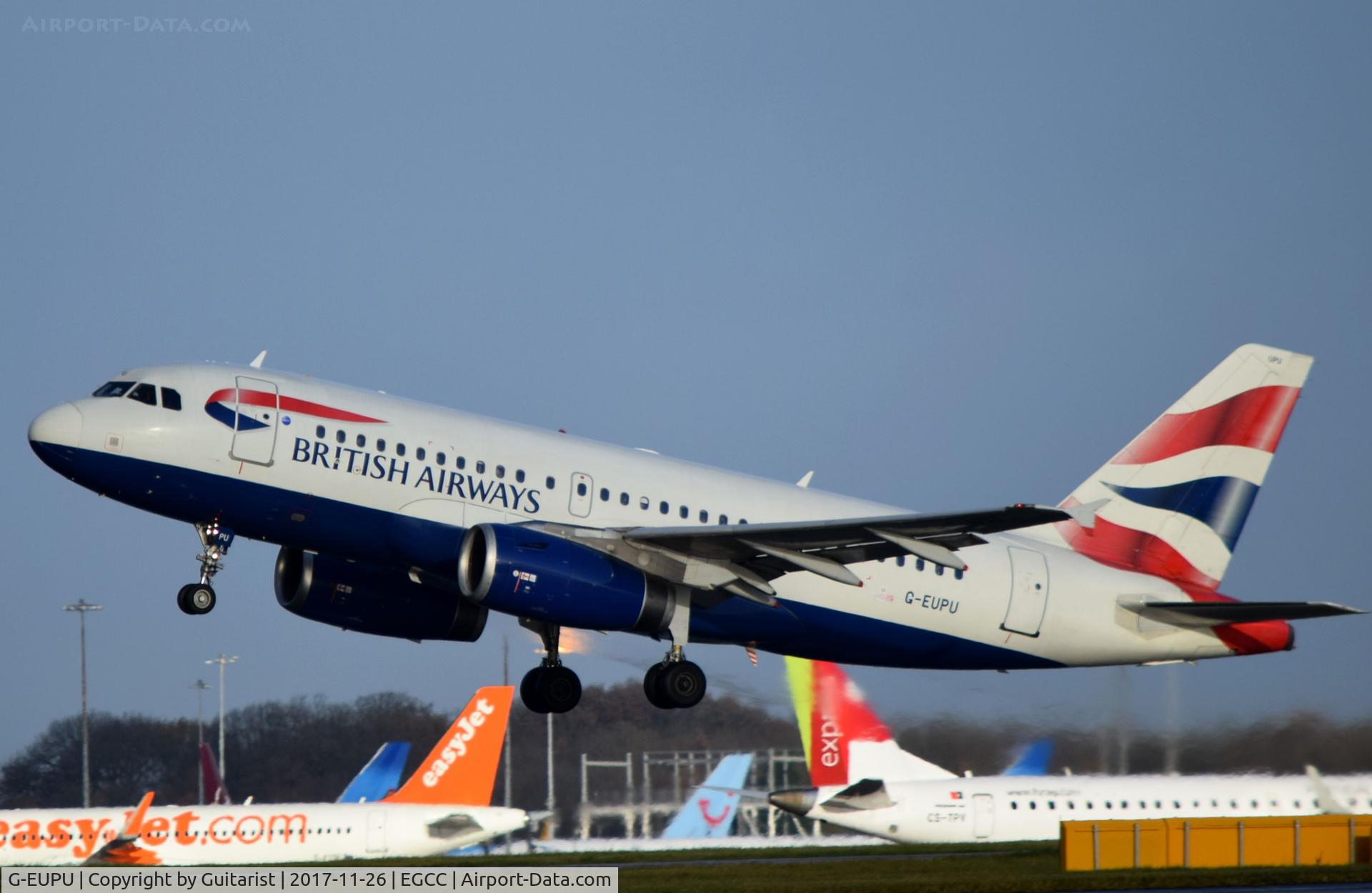 G-EUPU, 2000 Airbus A319-131 C/N 1384, At Manchester