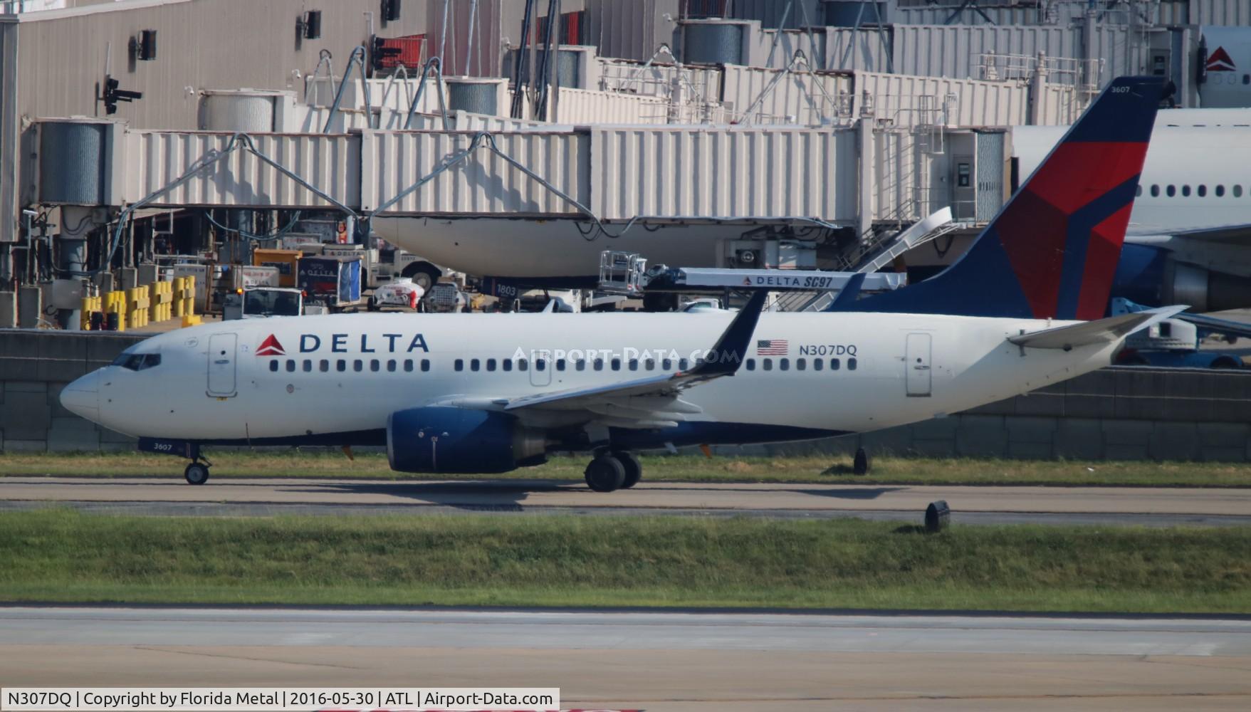 N307DQ, 2008 Boeing 737-732 C/N 29679, Delta