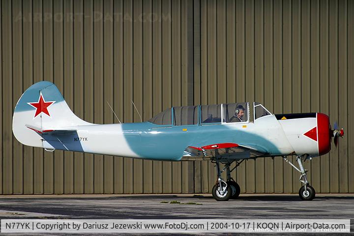 N77YK, 1986 Yakovlev Yak-52 C/N 866812, Yakovlev Yak-52  C/N 866812, N77YK