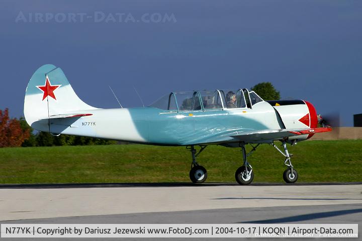 N77YK, 1986 Yakovlev Yak-52 C/N 866812, Yakovlev Yak-52  C/N 866812, N77YK