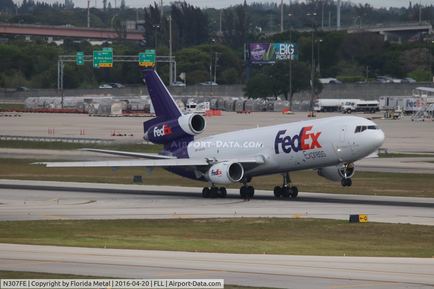 N307FE, 1986 McDonnell Douglas MD-10-30F C/N 48291, Fed Ex MD-10-30