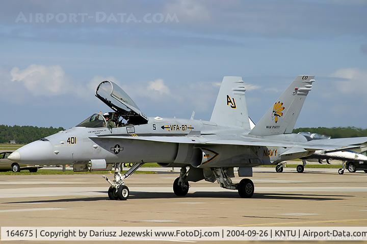 164675, McDonnell Douglas F/A-18C Hornet C/N 1105, F/A-18C Hornet 164675 AJ-401 from VFA-87 