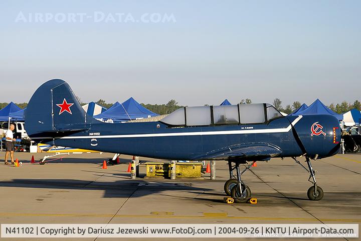 N41102, 1986 Yakovlev Yak-52 C/N 866508, Yakovlev Yak-52  C/N 866508, N41102