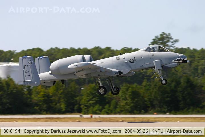 80-0194, 1980 Fairchild Republic A-10C Thunderbolt II C/N A10-0544, A-10C Thunderbolt II 80-0194 FT from 74th FS 