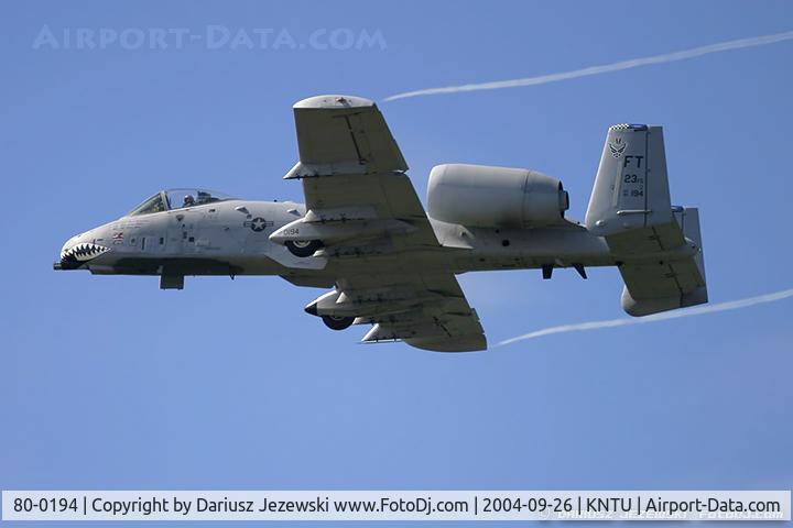 80-0194, 1980 Fairchild Republic A-10C Thunderbolt II C/N A10-0544, A-10C Thunderbolt II 80-0194 FT from 74th FS 