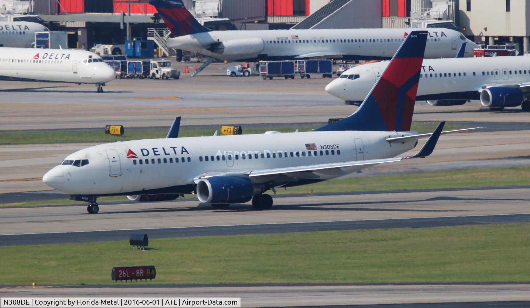 N308DE, 2009 Boeing 737-732 C/N 29656, Delta