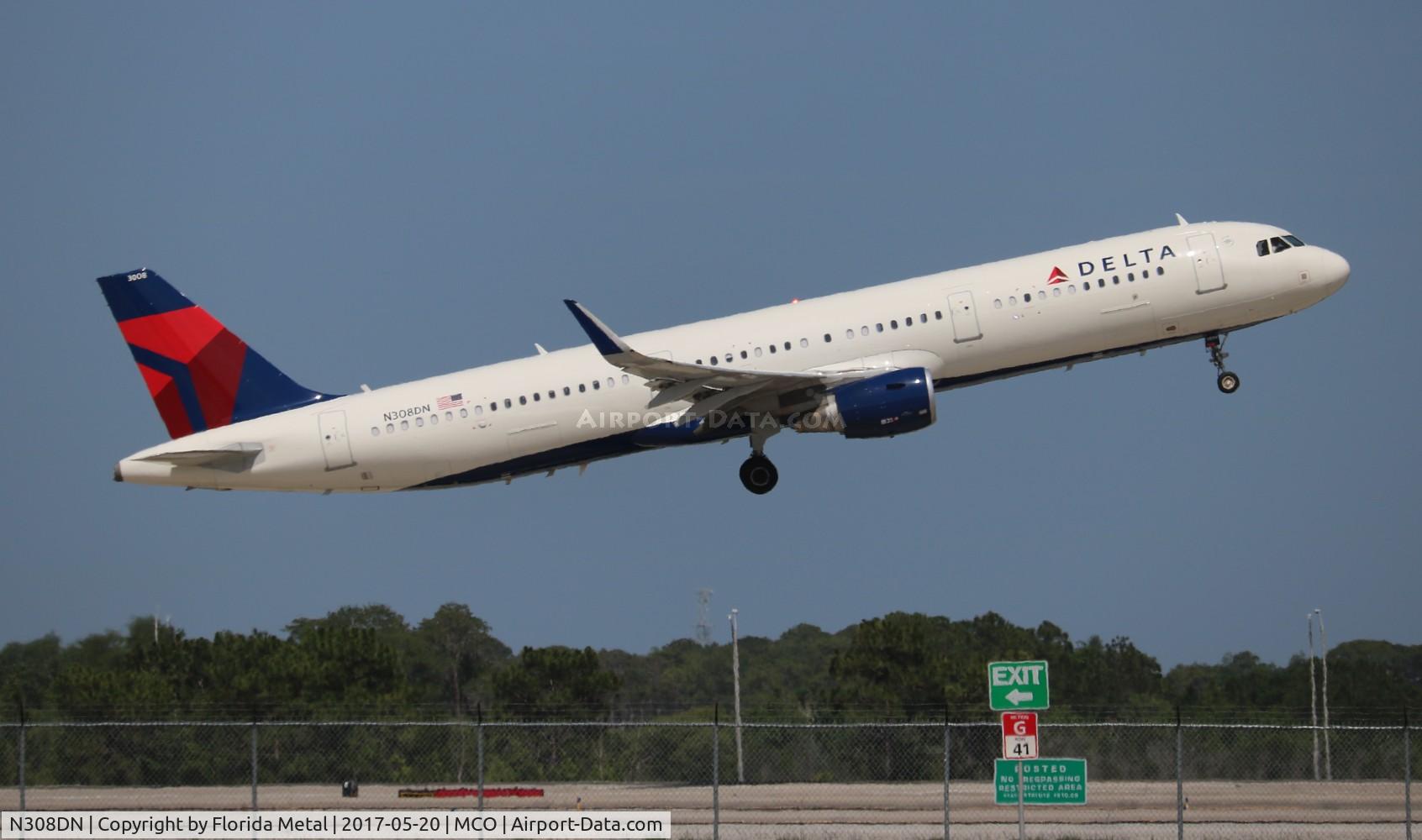 N308DN, 2016 Airbus A321-211 C/N 7233, Delta