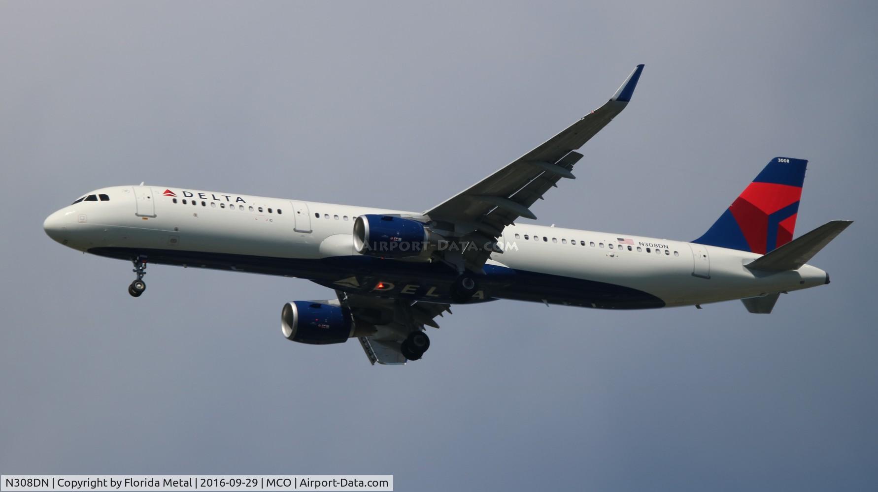 N308DN, 2016 Airbus A321-211 C/N 7233, Delta