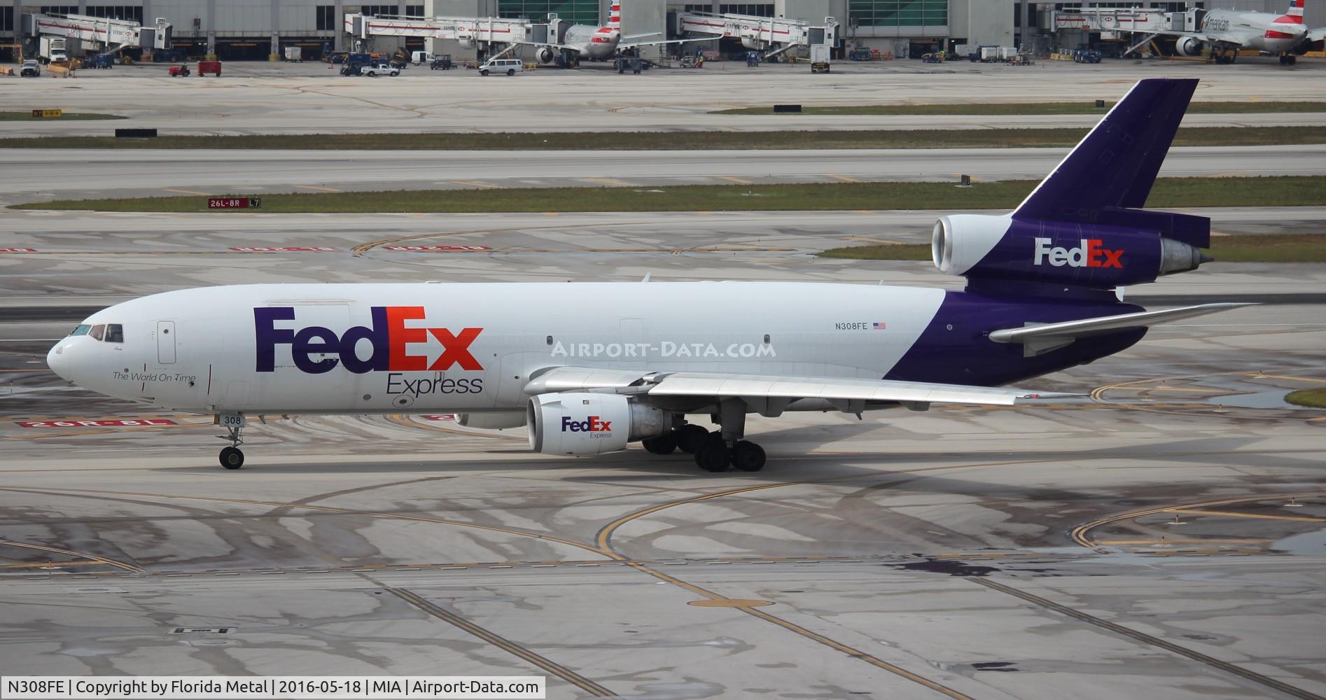N308FE, 1986 McDonnell Douglas MD-10-30F C/N 48297, Fed Ex