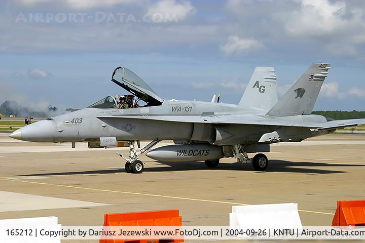 165212, McDonnell Douglas F/A-18C Hornet C/N 1386/C437, F/A-18C Hornet 165212 AG-403 from VFA-131 