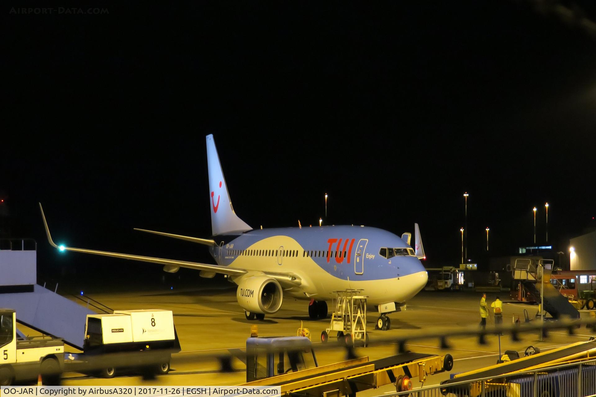 OO-JAR, 2009 Boeing 737-7K5 C/N 35150, Latest Jetfly 737 to gain the TUI look